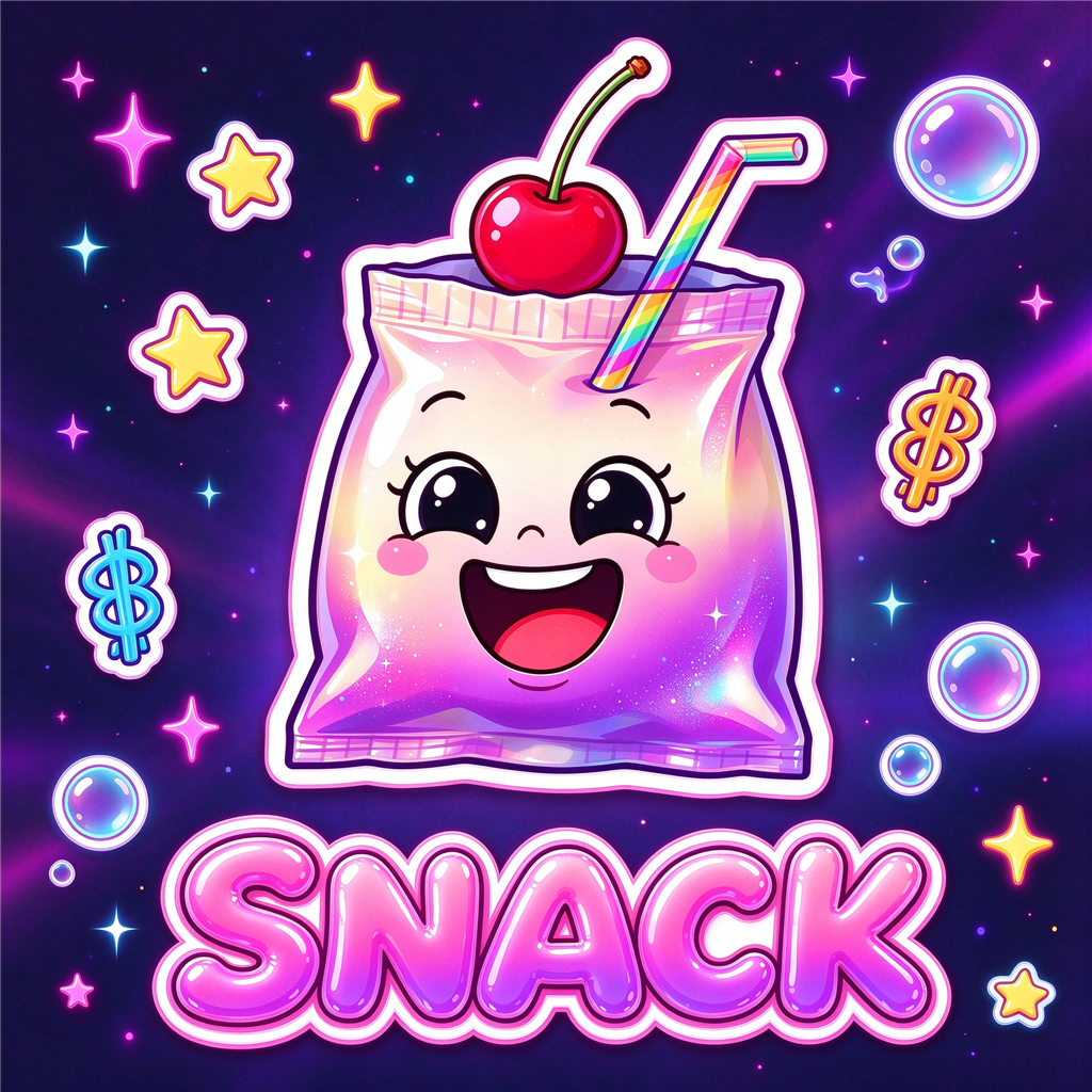 $SNACK — Y2K candy pouch mascot